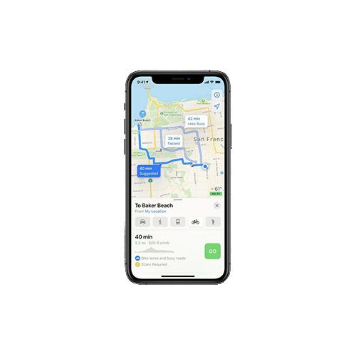 fietsroute iOS 14