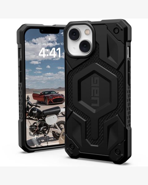 UAG Monarch Backcover MagSafe iPhone 14 - Kevlar Black