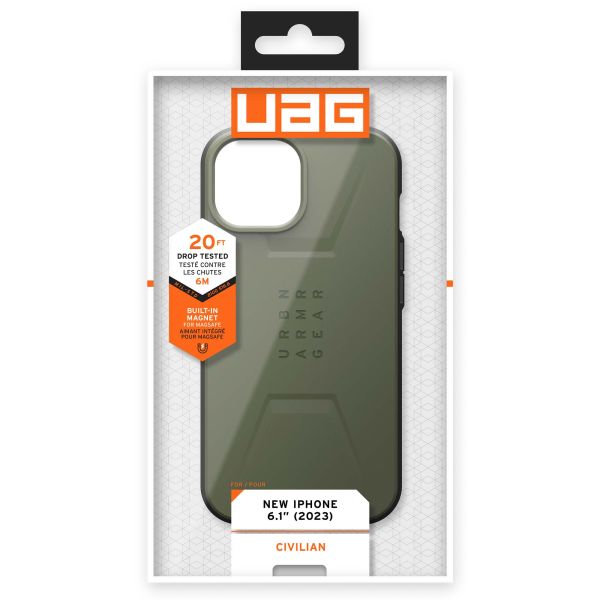 UAG Civilian Backcover MagSafe iPhone 15 - Olive Drab