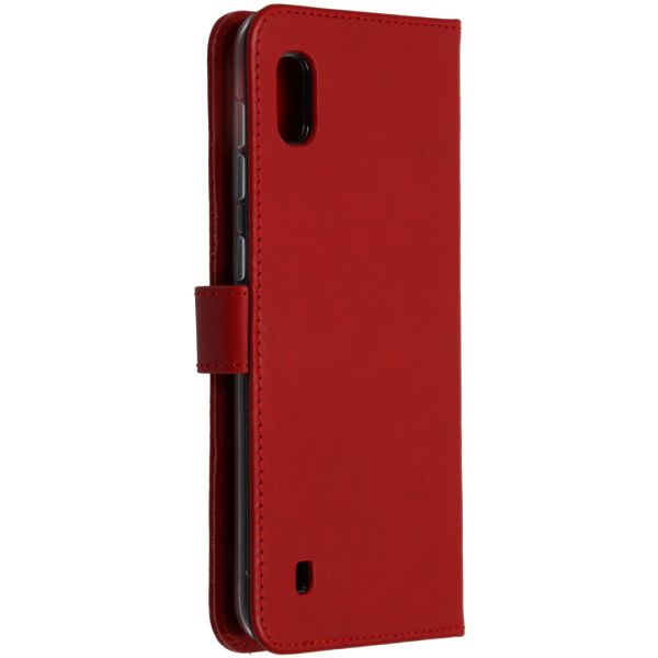 Echt Lederen Booktype Samsung Galaxy A10 - Rood - Rood / Red