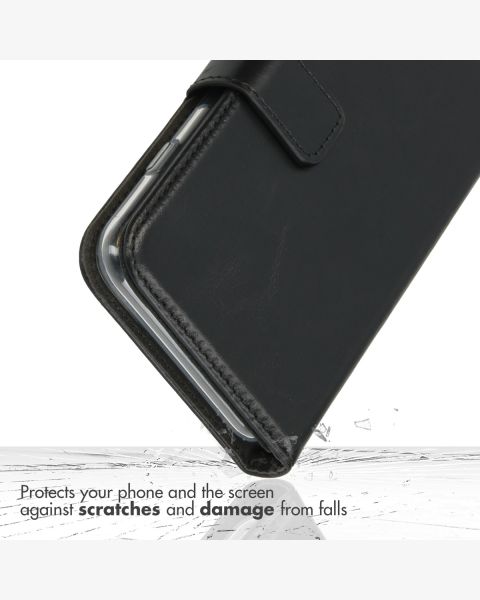 Echt Lederen Booktype Samsung Galaxy S20 FE - Zwart - Zwart / Black