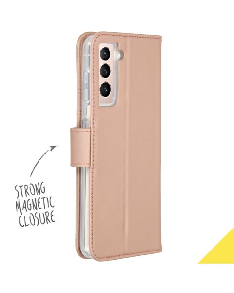 Accezz Wallet Softcase Booktype Samsung Galaxy S21 - Rosé Goud / Roségold