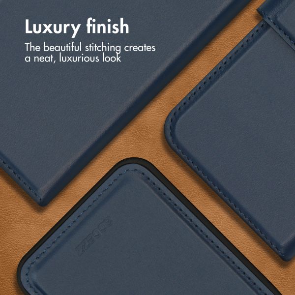 Accezz Premium Leather 2 in 1 Wallet Bookcase iPhone 14 Pro Max - Donkerblauw / Dunkelblau  / Dark blue