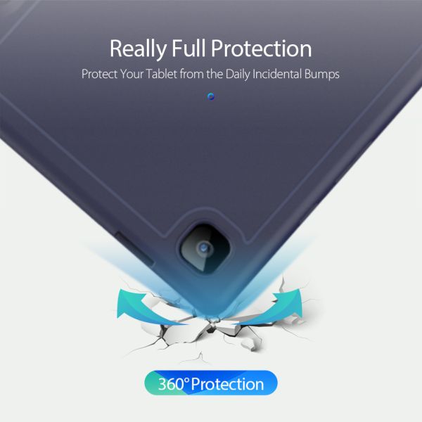 Accezz Smart Silicone Bookcase Samsung Galaxy Tab A7 - Donkerblauw / Dunkelblau  / Dark blue