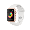 Refurbished Apple Watch Series 3 Boîtier en aluminium de 42 mm doré avec bracelet sport blanc