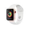 Refurbished Apple Watch Series 3 Boîtier en aluminium GPS+Cellulaire de 38 mm doré avec bracelet sport blanc