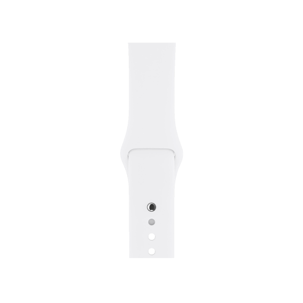 Refurbished Apple Watch Series 3 | 38mm | Aluminium Argent | Bracelet Sport Blanc | GPS | WiFi