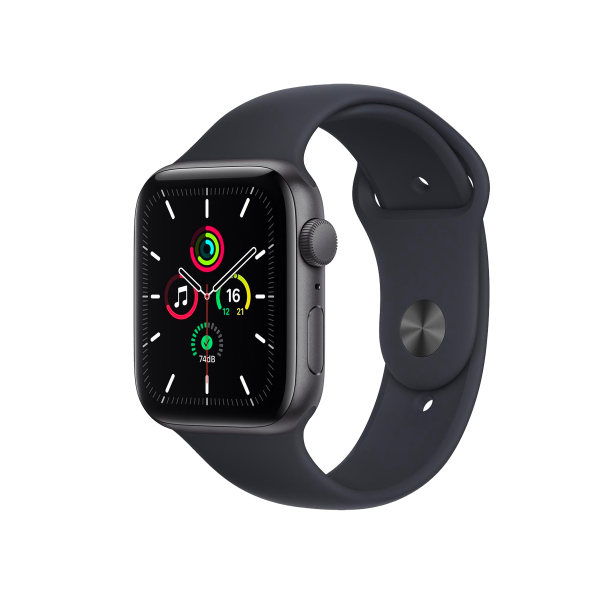 Apple Watch Series SE | 44mm | Aluminium Gris sidéral | Bracelet Sport Noir | GPS | WiFi + 4G