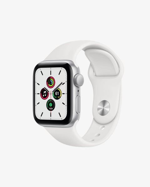 Apple Watch Series SE | 40mm | Aluminium Argent | Bracelet Sport Blanc | GPS | WiFi