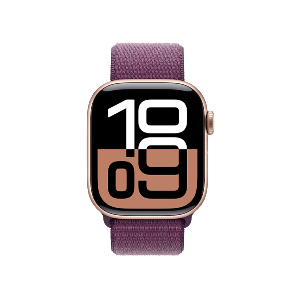 Refurbished Apple Watch Serie 10 | 42mm | Aluminium Or Rose | Bracelet Sport Loop Violet | GPS | WiFi