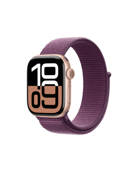 Refurbished Apple Watch Serie 10 | 42mm | Aluminium Or Rose | Bracelet Sport Loop Violet | GPS | WiFi