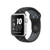 Refurbished Apple Watch Series 2 Boîtier en aluminium de 38 mm Argent avec bracelet sport noir