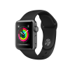 Refurbished Apple Watch Series 3 Boîtier en aluminium de 38 mm Gris espace avec bracelet sport noir