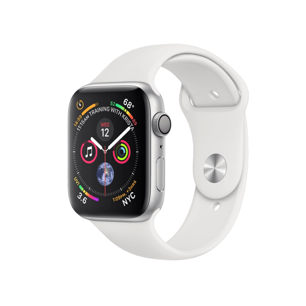 Apple Watch Series 4 | 44mm | Aluminium Case Zilver | Wit sportbandje | GPS | WiFi + 4G