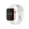 Refurbished Apple Watch Serie 5 | 40mm | Aluminium Or | Bracelet Sport Blanc | GPS | WiFi + 4G