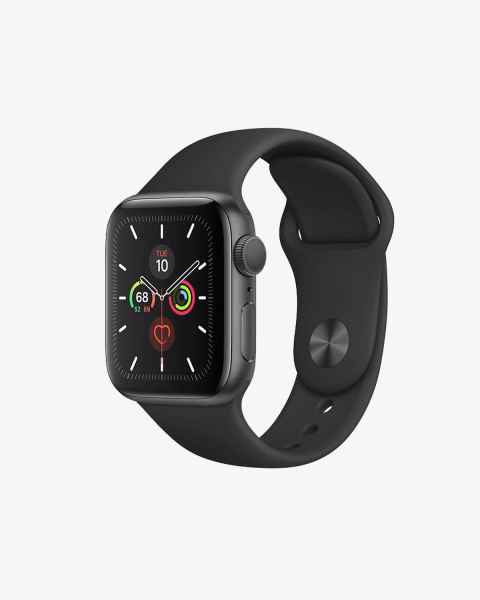 Apple Watch Series 5 | 40mm | Aluminium Gris Sideral | Bracelet Sport Noir | GPS | WiFi + 4G