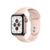 Refurbished Apple Watch Serie 5 | 40mm | Stainless Or | Bracelet de Sport Rose | GPS | WiFi + 4G