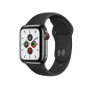 Apple Watch Serie 5 | 40mm | Titanium Gris sideral | Bracelet Sport Noir | GPS | WiFi + 4G