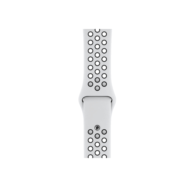 Refurbished Apple Watch Serie 5 | 44mm | Aluminum Argent | Bracelet Sport Nike Blanc/Noir | GPS | WiFi + 4G