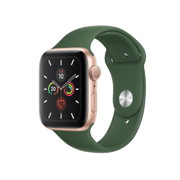 Refurbished Apple Watch Series 5 | 44mm | Boitier Aluminium Or | Groupe de sport vert | GPS | Wifi