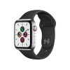 Refurbished Apple Watch Serie 5 | 44mm | Titanium Argent | Bracelet Sport Noir | GPS | WiFi + 4G