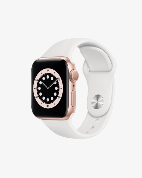 Refurbished Apple Watch Serie 6 | 40mm | Aluminum Or | Sport Bracelet Blanc | GPS | WiFi