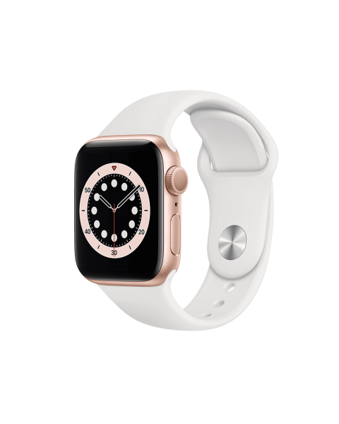 Refurbished Apple Watch Serie 6 | 40mm | Aluminum Or | Sport Bracelet Blanc | GPS | WiFi