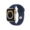 Refurbished Apple Watch Serie 6 | 40mm | Stainless Steel Or | Bracelet Sport Deep Navy | GPS | WiFi + 4G