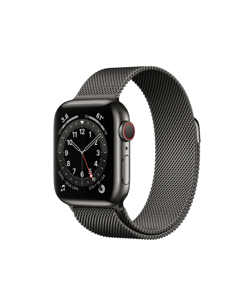 Apple Watch Series 6 | 40mm | Stainless Steel Graphite | Bracelet Milanais Graphite | GPS | WiFi + 4G