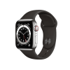 Refurbished Apple Watch Series 6 | 40mm | Stainless Argent | Bracelet Sport Noir | GPS | WiFi + 4G