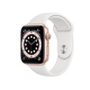 Refurbished Apple Watch Serie 6 | 44mm | Aluminium Case Or | Bracelet Sport Blanc | GPS | WiFi + 4G