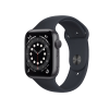  Refurbished Apple Watch Serie 6 | 44mm | Aluminium Gris Sideral | Bracelet Sport Minuit Bleu | GPS | WiFi + 4G