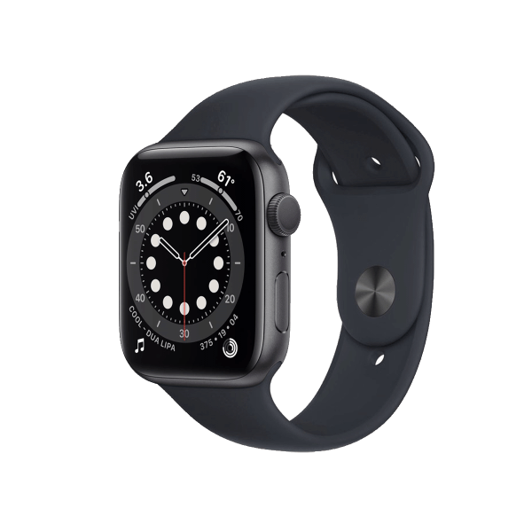  Refurbished Apple Watch Serie 6 | 44mm | Aluminium Gris Sideral | Bracelet Sport Minuit Bleu | GPS | WiFi + 4G
