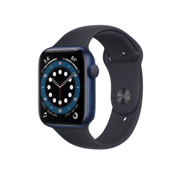 Refurbished Apple Watch Serie 6 | 44mm | Aluminium Bleu | Bracelet Sport Minuit Bleu | GPS | WiFi + 4G