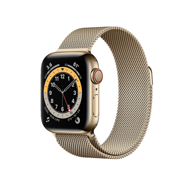 Refurbished Apple Watch Serie 6 | 44mm | Stainless Steel Or | Bracelet Milanais Or | GPS | WiFi + 4G