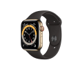 Refurbished Apple Watch Serie 6 | 44mm | Stainless Steel Or | Bracelet Sport Noir | GPS | WiFi + 4G