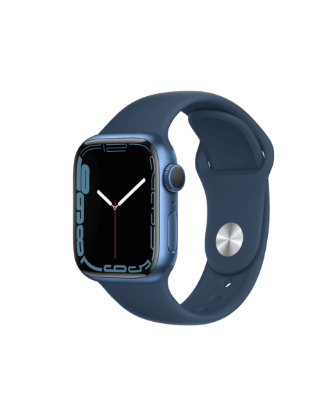 Apple Watch Series 7 | 41mm | Aluminium Case Blauw | Blauw sportbandje | GPS | WiFi + 4G