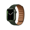 Apple Watch Series 7 | 41mm | Aluminium Case Groen | Groen leather link | GPS | WiFi + 4G
