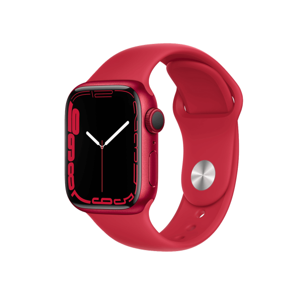 Refurbished Apple Watch Serie 7 | 41mm | Aluminium Rouge | Bracelet Sport Rouge | GPS | WiFi + 4G