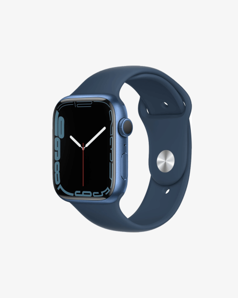 Apple Watch Series 7 | 45mm | Aluminium Case Blauw | Blauw sportbandje | GPS | WiFi