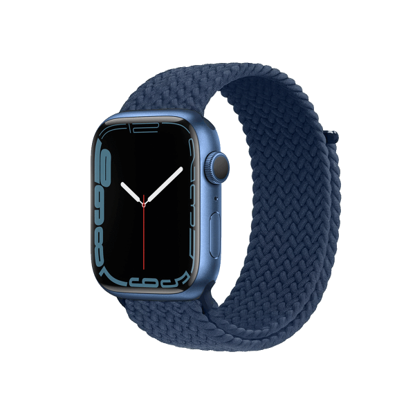 Refurbished Apple Watch Serie 7 | 45mm | Aluminium Bleu | Solo Loop Tressé Bleu | GPS | WiFi