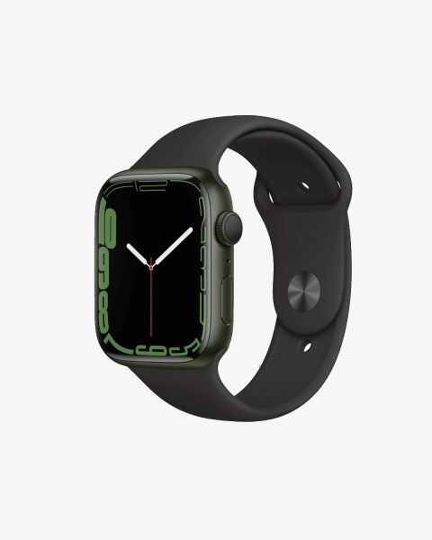 Refurbished Apple Watch Serie 7 | 45mm | Aluminium Vert | Bracelet Sport Noir | GPS | WiFi