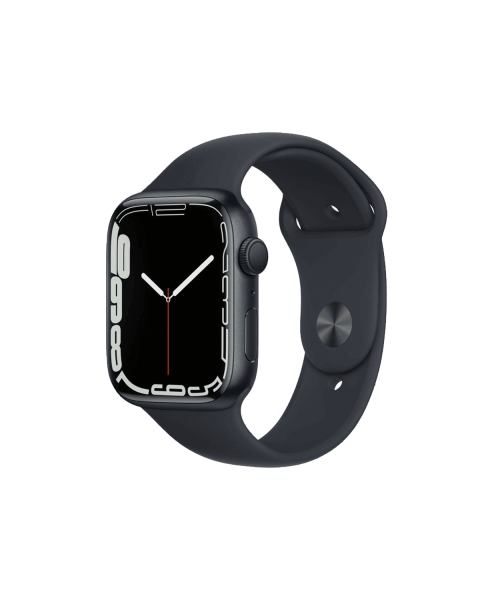 Refurbished Apple Watch Series 7 | 45mm | Aluminium Case Middernacht Blauw | Blauw sportbandje | GPS | WiFi