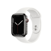Refurbished Apple Watch Serie 7 | 45mm | Stainless Steel Graphite | Bracelet Sport Blanc | GPS | WiFi + 4G