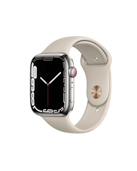 Refurbished Apple Watch Serie 7 | 45mm | Stainless Argent | Bracelet Sport Stone | GPS | WiFi + 4G