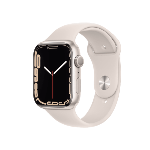 Refurbished Apple Watch Series 7 | 45mm | Aluminium Starlight Blanc | Bracelet Sport Starlight Blanc | GPS | WiFi