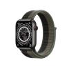 Refurbished Apple Watch Serie 7 | 45mm | Titane Noir Sid&eacute;ral | Bracelet Sport Tornado/Gris | GPS | WiFi + 4G