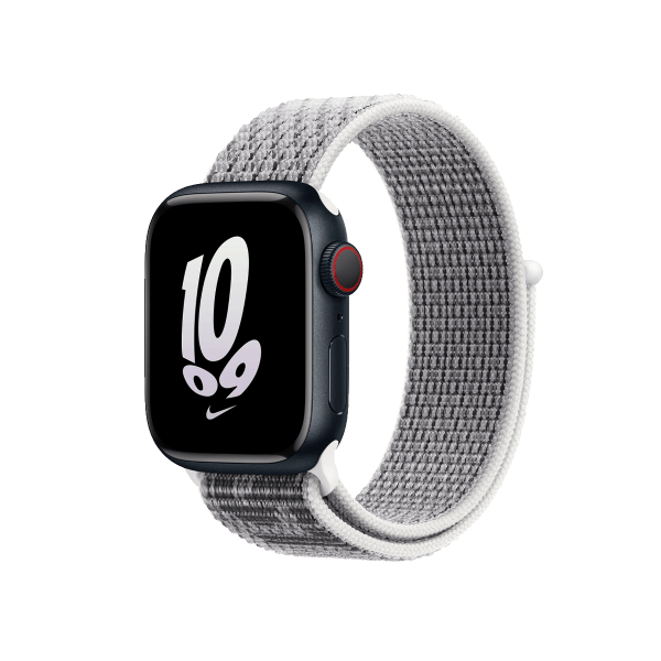 Refurbished Apple Watch Serie 8 | 41mm | Aluminium Minuit Bleu | Nike Sport Loop Sommet Blanc | GPS | WiFi