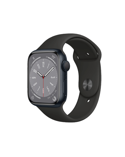 Refurbished Apple Watch Serie 8 | 41mm | Aluminium Minuit Bleu | Bracelet Sport Noir | GPS | WiFi