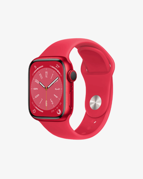 Refurbished Apple Watch Serie 8 | 41mm | Aluminium Rouge | Bracelet Sport Rouge | GPS | WiFi